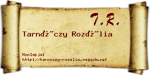 Tarnóczy Rozália névjegykártya