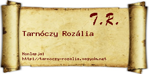 Tarnóczy Rozália névjegykártya
