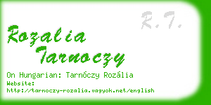 rozalia tarnoczy business card
